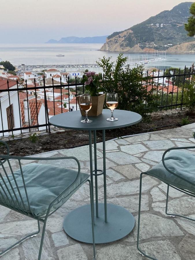 Villa Icelle Skopelos Town Sea View Swimming Pool Exterior photo