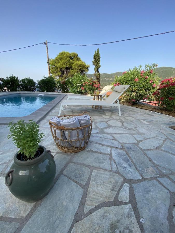 Villa Icelle Skopelos Town Sea View Swimming Pool Exterior photo