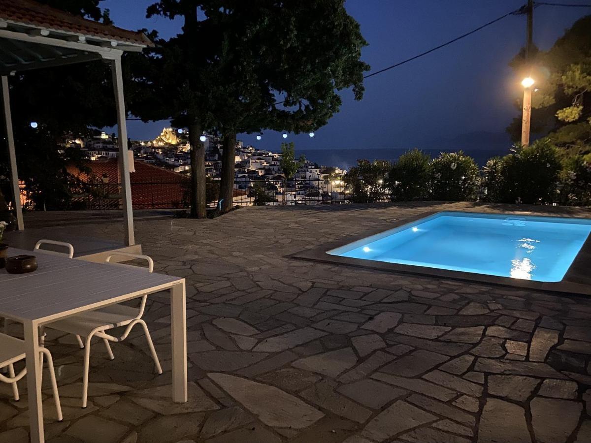 Villa Icelle Skopelos Town Sea View Swimming Pool Exterior photo